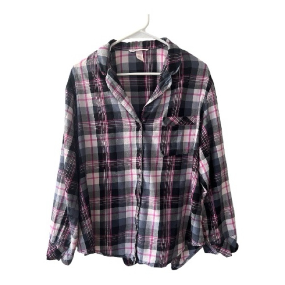 Victoria's Secret Plaid Pajama Top size L women